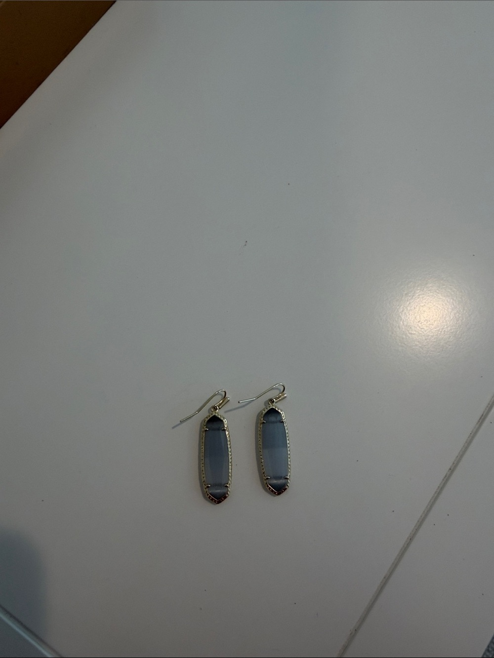 Kendra Scott Gray-Blue Elisa Drop Earrings